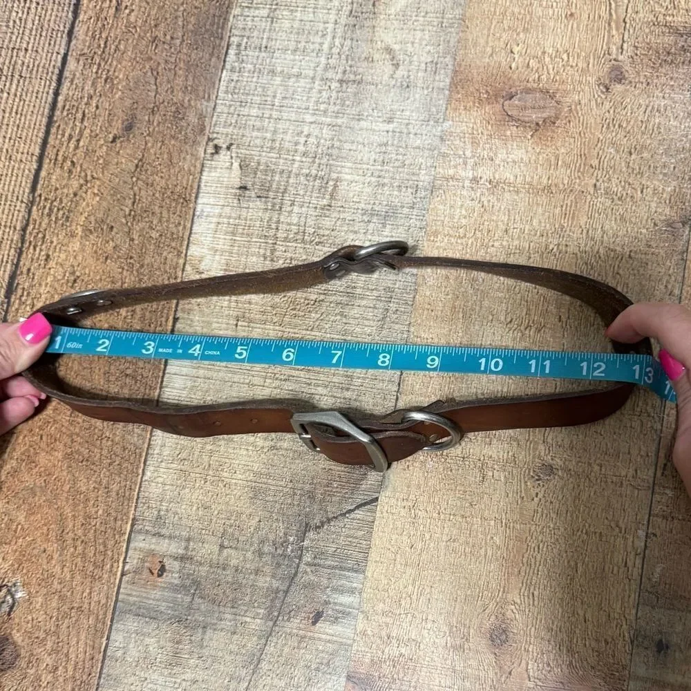 ZEP-PRO Pet Texas Tech University Brown Leather Metal Dog Collar‎ XL